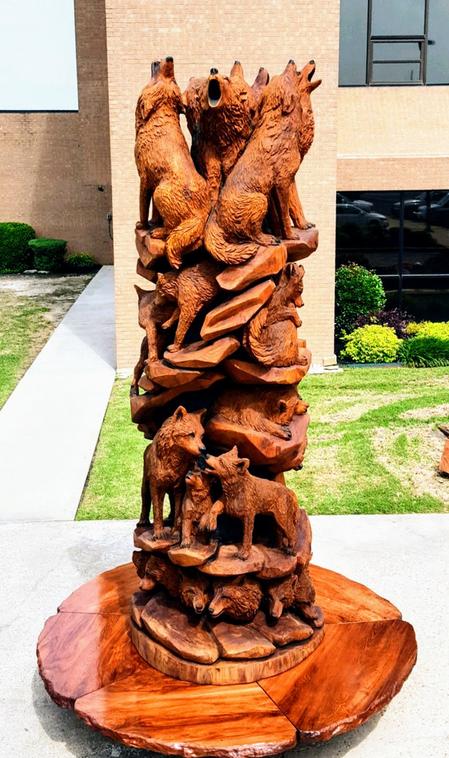 Wood Sculpture, Handmade Wood Sculpture