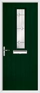 1 Square Composite Door regal opal glass