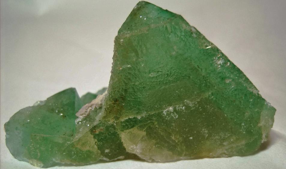 fluorescent phantom green FLUORITE - Riemvasmaak, Kakamas, Kai !Garib, ZF Mgcawu District, Northern Cape Province, South Africa - ex Parker Minerals