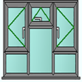 Style 67 anthracite grey window