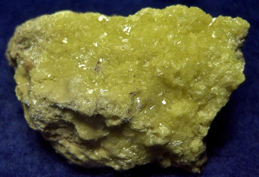 native SULFUR crystals, Sulphur Springs, Soufriere, Saint Lucia, ex Morris Museum