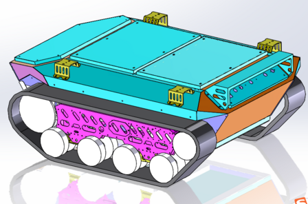 heavy duty tracked robot RC tank chassis H2-134