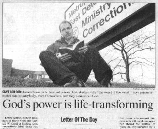 Letter of the Day: God's power if life-transforming