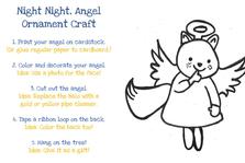 Night Night, Angel ornament craft