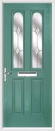 2 Panel 2 Arch Composite Door jewel glass