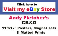Chicago Burlington & Quincy Zephyr 11"x17" Poster Andy Fletcher signed 