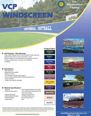 VCP Windscreen 1 Page Flyer