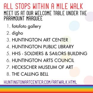 Huntington Village Art Walk Flyer 2025