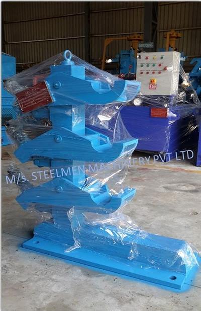 Y-TABLE FOR ROLLING MILLS, OIL LUBRICATION SYSTEM (Capacity - 50 LPM to 300 LPM), AUTOMATIC BUNDLING MACHINE, Hot Billet Shear, Billet Charging Grate, Flywheel, Gear Boxes, Mill Stands, Shearing Machines, Conveyor Rolls, Spindle Carrier, Pinch Rolls, Tilting Tables, Twin Channel, TMT Quenching System, Tail Breaker Pinch Rolls, Oil Lubrication System, Guide Box & Twist Pipes Mechanical Pusher, Mill Accessories, TMT Chain Transfer System, Recuperators, Cooling Tower, gear coupling, universal spindles, steel rolling mill, rolling mill items, steel plant machineries, steel plants, CCM, Continuous casting machine, steel melting, steel makers, leju Thomas, 9310524787, Gear boxes, Pinion stands, Rolling mill Stands on Fiber& bearings, Roller tables, Tilting tables, Y tables, Guide boxes, Chocks, Couplings, Spindles, Rotary shears, Flying shears, Cantilever type pinch Rolls, Tail Breaker pinch Rolls, Quenching Systems (for 8-16 mm, 16-25 mm, & 25-32 mm), Twin channel, Hot Rolling Mills, Shears, Automatic Cooling Bed, Quenching Boxes, Twin Channel Machine, Mill Stands, Cold Rolling Mills, Gear Couplings, Industrial Gear Box, Punching Cropping Machine, Hot Saw, Transmission Tower Machinery, Chain Transfer Systems, Product Design Development, Hot Rolling Mills Bar Rolling Mill Hot Rolling Mill Equipment Slit Rolling Mill Shears Flying Shear Crank Shear Continuous Rotating Shear Disc & Drum Shear Automatic Cooling Bed Quenching Boxes TMT Quenching Boxes Twin Channel Machine Industrial Gear Box Helical Gear Box Rolling Mill Gear Boxes Mill Stands Rolling Mill Stands TMT Mill Stands Housingless Mill Stands Cold Rolling Mills Gear Couplings Gear Jobwork Punching Cropping Machine Hot Saw Traveling type Hot Saw Fixed type Hot Saw Transmission Tower Machinery Chain Transfer Systems Product Design Development, Turnkey Solutions For Hot Rolling Mills Coilers Mill stands Shears & hot saws Twin channel Cooling beds Gear boxes & pinion stands TMT Equipment, Rolling Mill Machines Blade Grinding Machine Hot Saw Machines Straightening Machine Hydraulic Pusher, Hydraulic Cylinders, Ejectors, Hot Rolling Mill Flywheels Gear Boxes Mill Stands Gear Couplings Material Handling Equipment TMT Equipment Cooling Bed Shearing Machines Straightening Machines Spare Parts Of Rolling Mills Other Allied Equipments Bending & Time Machine Workshop Machinery, ♦ Bar Mills ♦ Structural Steel Mill Wire Rod Mill with Bar in Coil Line Rolling Mill for High-Grade Steels Section Mill High Speed Laying Head with Gear Box Crank Lever Shears Crank Shears Housingless Stands Double Crank Shears Rake Type Cooling Conventional Mill Stands Gear Boxes Rod mill block Varioblock Flying Shear • Tail Braking Pinch Roll • Cold Shear, Starting Stock Billets 160 x 160 x 12,000 mm 130 x 130 x 12,000 mm Furnace Group Charging grate, Hot charging, Elevator, Induction online heater Finished product Rebar 8 three-strand slit TMT Rebar 10 two-strand slit TMT Rebar 12-40 mm TMT Flats, angles and channels are possible too Sub-bundles 100-400 kg Master bundles 1 MT-3 MT Furnace Capacity 80 MT/h Main train Single-strand H/V arrangement, two strands are H/V type Roughing train : 4 off Model 600, 2 off Model 440, Free outlet after stand # 2 Intermediate train : 4 off Model 440, 4 off Model 340 Finishing train : 6 x Model 340 Associated shears Loopers : 8 off vertical, 6 off Single strand, 2 off multi strand Capacity 400,000 MT/y Cooling bed group Water quenching line, Thermex Cooling bed shear Cooling bed 66 x 10 m Finished speed 16 m/s (20 m/s) Material grades Carbon steels, Alloyed Structural Steel grades Continuous finishing shop Stationary cold shear 3,000 kN Counting system Small bundle forming 4 off Tying machine Various associated equipment, e.g. stoppers, chain transfers, roller tables, Starting stock Blooms 180 x 180 x 8,000 - 12,000 mm 300 x 300 x 8,000 - 12,000 mm Finished product Rebars 28 - 40 mm Rounds 30 - 100 mm dia. Hexagons 50 - 80 mm Flats 8 x 30 - 60 x 150 H-Beams 100 - 180 mm I-Beams 100 - 200 mm T-sections 75 - 140 mm Channels 100 - 200 mm Angles 80 x 80 x - 200 x 200 mm U-type sections for mine timbering 18U, 25U,29U Bundle/stack length 6 - 24 m Bundle/stack weight 2 - 5 t Furnace capacity 116/143 t/h Annual capacity 700,000 t/y Finishing speeds 6 m/s Material grades Carbon steels, Alloyed structural steel,Antifriction bearing steel Furnace group: Elevator (for hot charging), charging grate,weighscale, descaler, insulated holding tunnel Mill train: Single strand Roughing train 4 x Model 670, 1 x Model 760(V-H-HV-H) Intermediate train: 2 x Model 760, 4 x Model 670(H-H-H-UR-UR-HV) Finishing train: 5 x Model 670 (UR-HV-UR-HV-FUR) Associated shears Loopers: 4 x vertical Cooling bed group: Water cooling line, pinch roll unit Cooling bed shear Cooling bed 84 x 19 m Short-bar collecting device Continuous finishing shop In-line straightening machine (10 rollers) Hot saws: 1 x stationary, 1 x movable Abrasive cutting machines: 1 x fixed, 1 x movable Piling and stacking facilities (magnet-type) Tying machines: 2 x stationary, 2 x movable Various associated equipment, e.g. stoppers, chain transfers, roller tables. upto 150 x 150 x 12,000 mm Finished product: Wire rod 5.5 - 16 mm Rebars Nos. 3, 4 and 5 (as per ASTM) Coils 16 - 42 mm dia. Furnace capacity: 70 t/h Annual capacity: 300,000 t/y Finishing speeds: Wire rod line - 100 (120) m/s Bar in coil line - 13.5 m/s Material grades: Cold-heading steels Reinforcing steels Steels with a carbon content from low to medium Piano-wire PC-wire Free-cutting steel Water cooling line, pinch roll units, bar reels (2x), coil transfer,chain conveyor with retarded and accelerated cooling facilities, transfer unit to Power & Free coil handling system, Starting stock Billets 50 x 100 x 10,000 mm 125 x 125 x 11,400 mm Finished product Rod 5.5 - 13.5 mm dia. Bars 11 - 57 mm dia. Flads 22 - 120 mm, 5 - 12 mm thick Bundle/stack length 3 - 8.5 m Bundle/stack weight 0.5 - 3 (5) t Furnace capacity up to 60 t/h Material grades High-grade structural steels 34 Cr 4, 60 SiMn7, 42 CrMo4 Antifriction bearing steels 100 Cr 6, 100 Cr 2, 100 CrMo 7 3 Material grades Tool steels X 210 Cr 12, X 38 CrMoV 5 1, 55 CrNiMoVS 4 2 4 Acid-resistant and heat-resistant steels X 5 CrNiMo 18 11, X 2 CrNiMo 19 13,X 20 CrNiSi 25 4 High-speed steels X 79 Wco 18 5, X 82 W Mo 6 5 5 Special alloys X 55 CrMnNiN 20 8,X 45 CrSi 9 3 X 3 CrNiMoNbN 23 17 The complete range of steel grades includes approx. 300 different grades Furnace group: Charging grate, cross transfers, weighscale, descaler (2x), heatholding tunnel Mill train: Single strand, H/V - arrangement Roughing train: PSW and 6 x Model 440 Intermediate train: 4 x Model 440, 2 x Model 340 Finishing train: 4 x Model 340 Kocks-block 8-stand wire rod block for high grade steels 3 x 215/ 5 x 170 Associated shears Loopers: 7 x vertical, 1 x horizontal Cooling bed group: Water cooling line, pinch roll unit Cooling bed shear Cooling bed 57 x 5 m Continuous finishing shop: Abrasive cutting machine Piling and stacking facilities (non-magnet type) Tying machines: 1 x fi xed, 1 x movable various associated equipment, e.g. stoppers, chain transfers, roller tables etc. Rod finishing equipment: Water cooling and equalizing sections, pinch roll unit,laying head Ring conveyor for retarded and accelerated cooling reforming tub Pallet-type coil handling system, compacting & tying units,weighscale, unloading station Reel plant Water cooling and equalizing sections, Pinch roll units, Bar reels: 2 x, Transfer equipment to pallet-type coil handling system, Omsairam Steel & Alloys Pvt. Ltd., Bhagyalaxml Rolling Mills Pvt. Ltd., Kalika Re-rollers Pvt. Ltd., Parvati Alloys (P) Ltd., MITC Rolling Mills (P) Ltd., Maharashtra Steel Rolling & Engg Co. Chimanlal Vijay Kumar Steels Pvt. Ltd, Bhagwati Ferro Metals (P) Ltd, Balbir Rolling Mills Ltd. Quartz Metals Inds., Metro Alloys Ltd., Pushpak Steel Inds. Pvt Ltd., T. k. Ispat Pvt Ltd., Allied Ferromelt Pvt Ltd., Bhagwati Steel Cast Ltd., R. L. Steels Ltd., Guardian Steels Pvt. Ltd., Shri Karvir Nivasini Mahalakshmi Ispat Pvt. Ltd., Khatu Shyamji Steel Rolling Mills Pvt. Ltd., Kunal Ispat & Alloy Inds. Pvt Ltd. Sun Metallics & Alloys Pvt. Ltd, Hans Ispat Ltd. Shri Khatu Shyam Industries, Rajuri Steel Pvt. Ltd, Shree Om Steel Rolling, Air Carrying Corpn (I) Ltd., titan Alloys Ltd. Sunflag Iron & Steel Co. Ltd., Sharda Ispat Ltd., Fortune Metaliks Ltd., Sharda Shree Ispat Ltd., R. K. Structures Pvt. Ltd., Sanvijay Industries Pvt. Ltd., Shivali Udyog (I) Ltd., S.D. Bansal Iron & Steel Pvt. Ltd., Inertia Iron & Steel Inds. Pvt. Ltd., Nalwa Steel & Power Ltd., Shilpa Re-rollers Ltd., Sri Jai Balaj Steel Rolling Mills Ltd., Petropol India Ltd. Galwalia Ispat Udyog Pvt. Ltd. Crest Steel & Power Pvt. Ltd. Himalayan Rolling Steel Industries Pvt. Ltd., Shree Balaji Pigments Pvt. Ltd., Upper India Steel Mfg. & Engg. Co. Ltd., Capital Ispat Ltd., Barnala Steels Inds. Ltd., Shri S.S. Shyam Steels Pvt. Ltd. Fortune Metals Ltd. Rathi Udyog Ltd., M/s. Gallantt Ispat Lyd., Gemini Merchandise Pvt. Ltd., Jagdamba Rolling Mills, Shree Krishna Steel Rolling (Jaipur) Ltd. Modi Steels, Usha Martin Inds. Prince TMT Steels Pvt. Ltd., Dindigul Iron & Steel Co (P) Ltd. ARS Metals Ltd. V.V. Iron & Steel Company Pvt Ltd. Jairaj Ispat Ltd., Pioneer Torsteel Mills (P) Ltd., Devshree Ispat Pvt. Ltd., Vaibhav Merchantile Ltd., Maa Mahamaya Inds. Pvt. Ltd., Chitrakoot Metal Ltd. P. R. Rolling Mills Pvt. Ltd. Shree Aravindh Steels Ltd. Shyam Steel Industries Ltd. Shri Ramrupai Balaji Steels Ltd. Adhunik Ispat Pvt. Ltd. Durgapur Steels Ltd. B. M. A. Stainless Ltd. Zion Steel Ltd. Shree Metaliks Ltd. Usha Martin Ltd. Shyam Sel Ltd. Maithan Steel & Power Ltd.