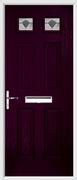 4 Panel 2 Square Composite Door monza glass