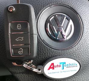 Replacement Volkswagen remote flip key in black