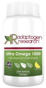 Adaptogen Research, Ultra Omega 1000 with vitamins D3, K1, & K3