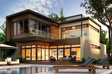 Custom Home Kitchen Architect Rendering