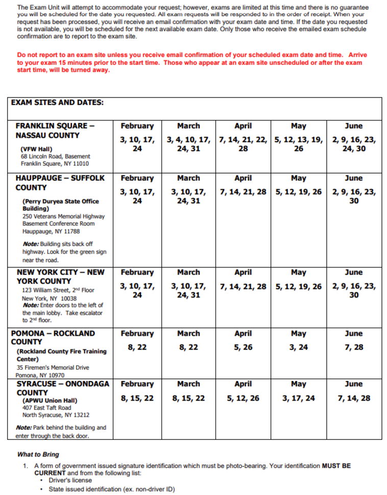 NY Notary Exam Schedule Prep