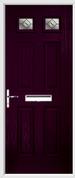 4 Panel 2 Square Composite Door fusion glass