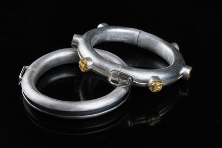 Hand fabricated sterling silver bracelet