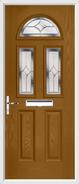 2 Panel 2 Square 1 Arch Composite Door regal sapphire glass