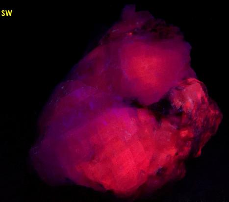 fluorescent Calcite, Todorokite - Medford quarry (Redland Genstar), Medford, near Westminster, Carroll County, Maryland, USA