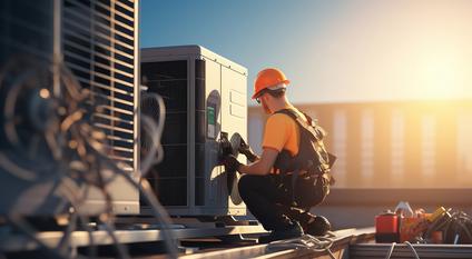 HVAC technician working