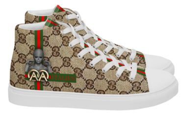 ITALIEN UFO Men's Designer high top canvas shoes