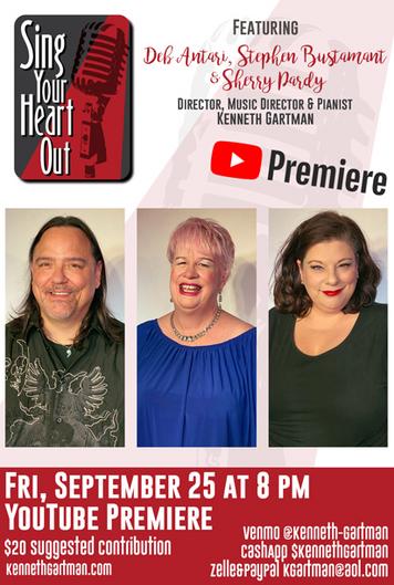 Deb Antari, Stephen Bustamante and Sherry Pardy in a Sing Your Heart Out Cabaret Workshop Performance