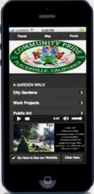 Placerville Garden Walk Mobile App Josette Johnson Developer Website Community Pride Volunteers California Gardens and Projects with Points of Historical Interest