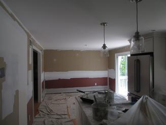 Kitchen before painting in Mansfield, MA.