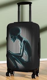 "NOTHING TO DECLARE" Carry On Suitcase Protector Black Design.