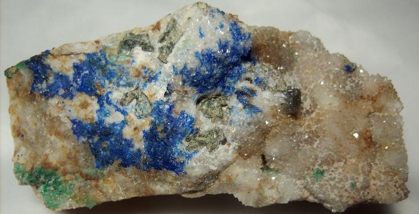 LINARITE, QUARTZ, BROCHANTITE, GALENA - Sunshine no. 3 Adit, Blanchard Mine (Portalas-Blanchard Mine), Bingham, Hansonburg District, Socorro County, New Mexico, USA - ex Parker minerals - for sale