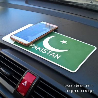 Car Dashboard Mobile Phone Holder Mat PTI PMLN PAK FLAG HONDA TOYOTA in Pakistan Car Phone non slip Mount