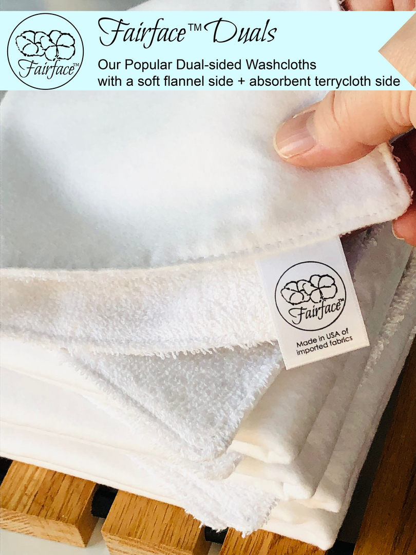 Softest washcloths for sensitive skin - Fairface™ Duals Washcloths