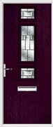 3 Square Strip Door lignum glass