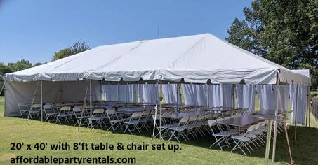 20 x 40 event rental tent