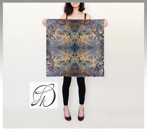 Square Scarf from Fine Art Collage by Laura Davis