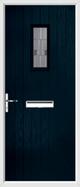 Cottage rectangle composite door lignum glass