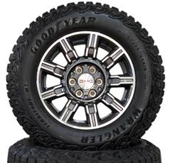 NEW TAKEOFF 6 LUG 18" GMC SIERRA 1500 AT4 WHEELS WITH LT275/65R18 GOODYEAR WRANGLER TERRITORY MT