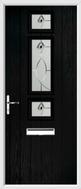 3 Square Strip Composite Door fusion art glass