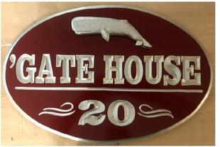 Oval Carved sign for a customer in Cape Cod, MA