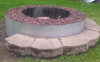 Stainless Steel Fire Pit Ring With Rolled Top Flange Fire Pit Ring For Sale