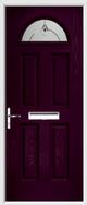 4 Panel 1 Arch Composite Door fusion art glass