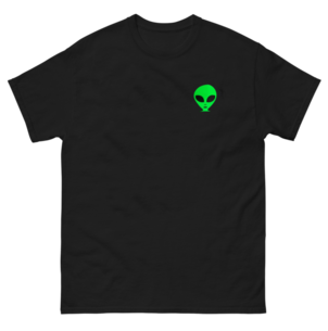 Middle Finger Green Alien Pocket T-Shirt