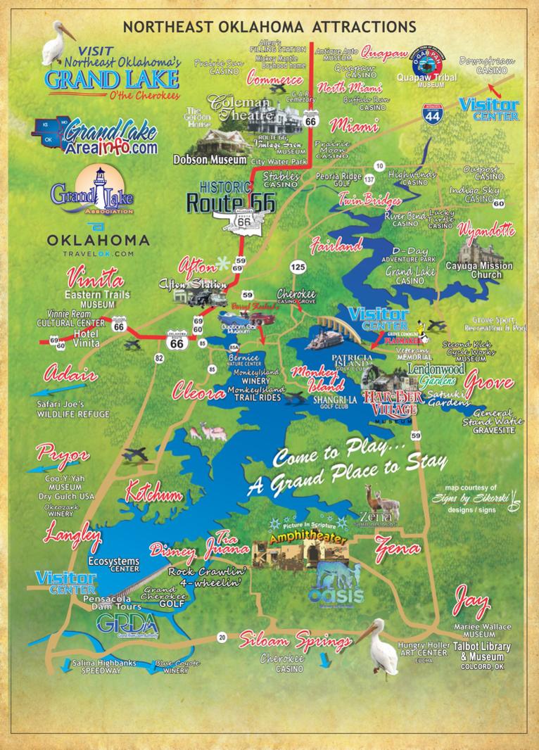 grand lake oklahoma map Grand Lake Ok Attractions Northeast Oklahoma grand lake oklahoma map