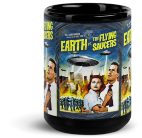 Earth vs The Flying Saucers Black Glossy ​Coffee/Tea Mug