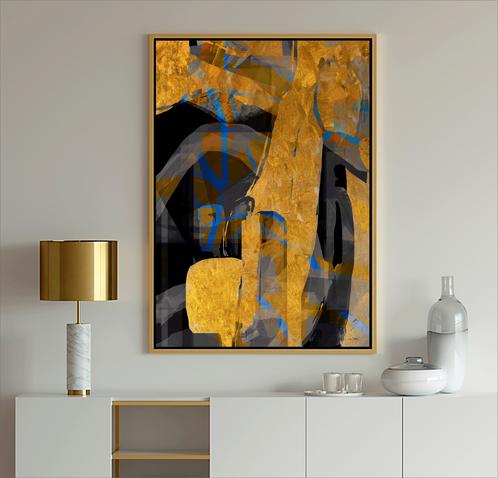 White and Gold Abstract, #Abstract Art, #wall art