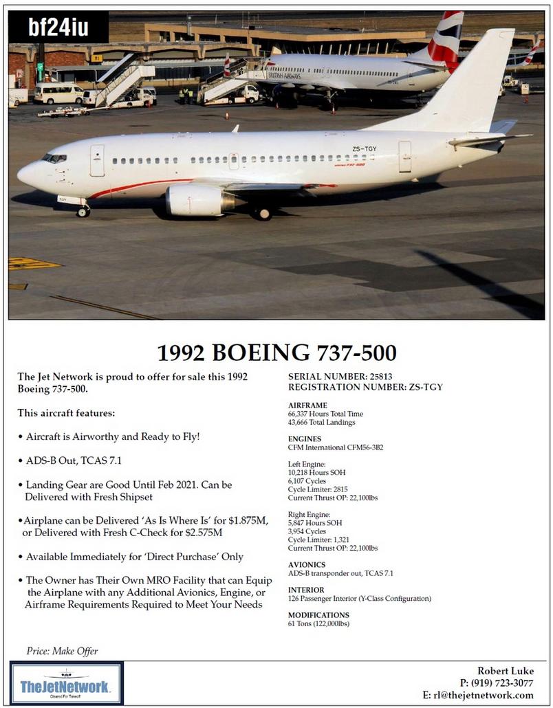 aircraft listings