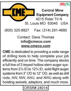 Drilling Tools, CME, Central Mine Equipment