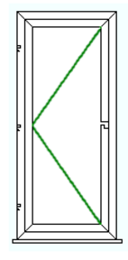 UPVC back door with flat white panel