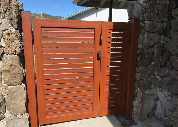 Island Style Gates, Aluminum Gates, Aluminum gates Hawaii, custom aluminum gates , Privacy Gates Oahu, Modern Aluminum Gates