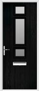 3 Square Strip Composite Door obscure glass