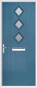 3 Diamond Composite Door obscure glass